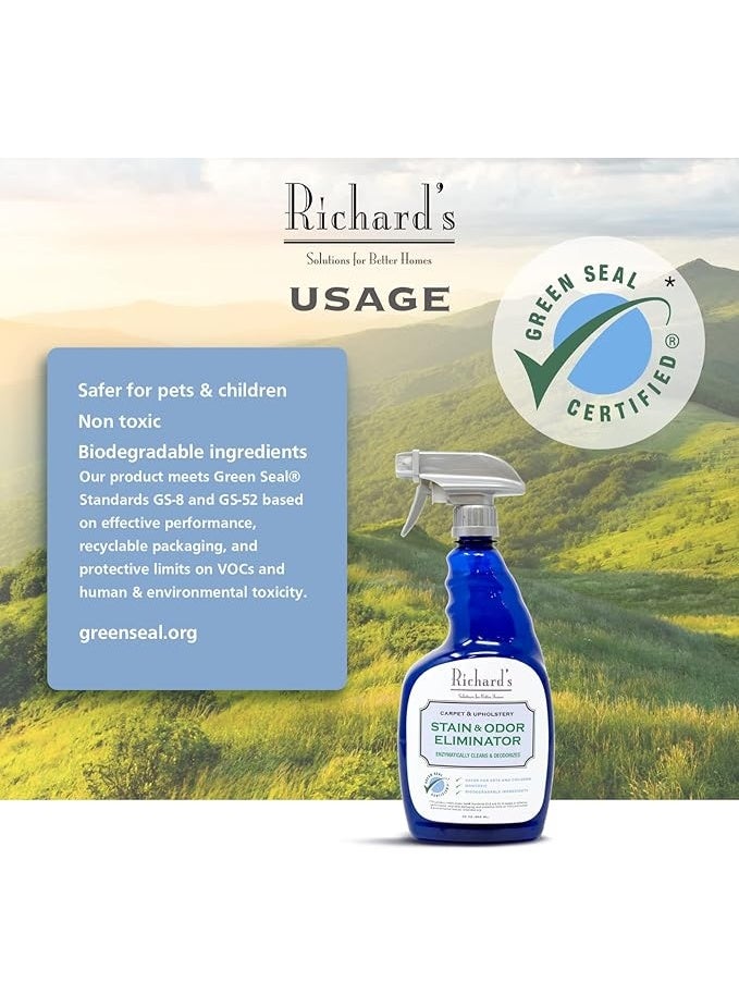 سينرجي لابس  سينرجي لاب ريتشارد اورجانيك مزيل بقع السجاد والأثاث ومعطر منظف قوي للبقع والروائح، 946 مل من فارماسي - Image 4